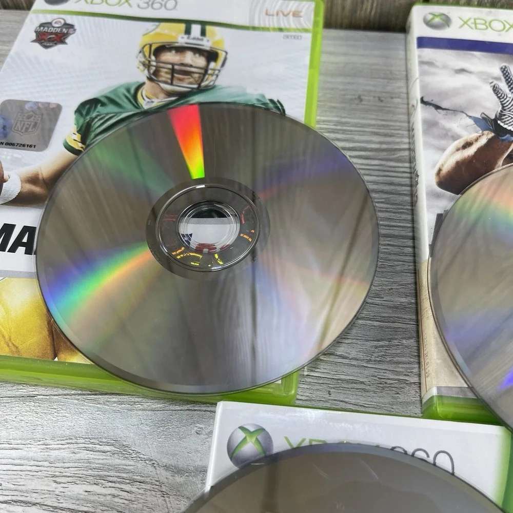 XBox 360  Video Game Lot Of 3 Madden 25,09 And 13 NFL Football Tested Working